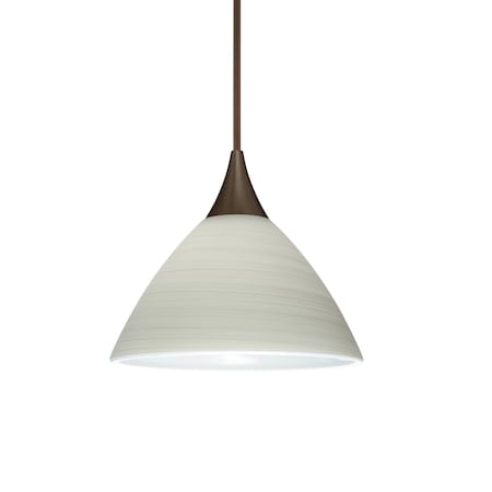 Besa Lighting Domi Cord Pendant, Chalk, Bronze Finish, 1x50W Halogen 1XT-1743KR-BR